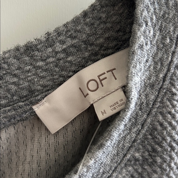 LOFT Textured Knit 3/4 Sleeve Dress - Picture 7 of 8